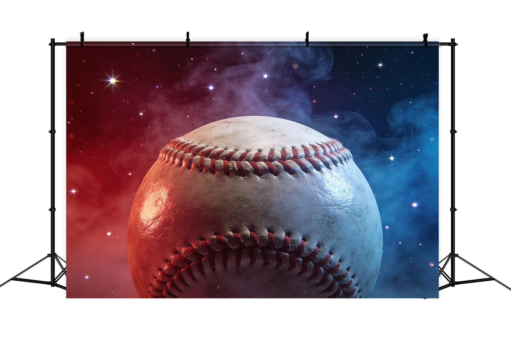 Baseball Backdrop Cosmic Red Blue Baseball Glow Sports Backdrops For Photography CSH61-188