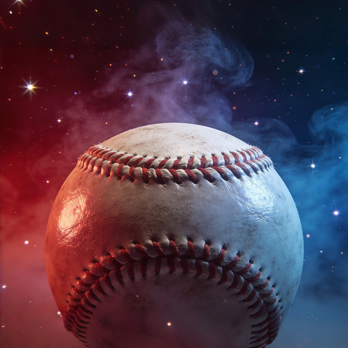 Baseball Backdrop Cosmic Red Blue Baseball Glow Sports Backdrops For Photography CSH61-188