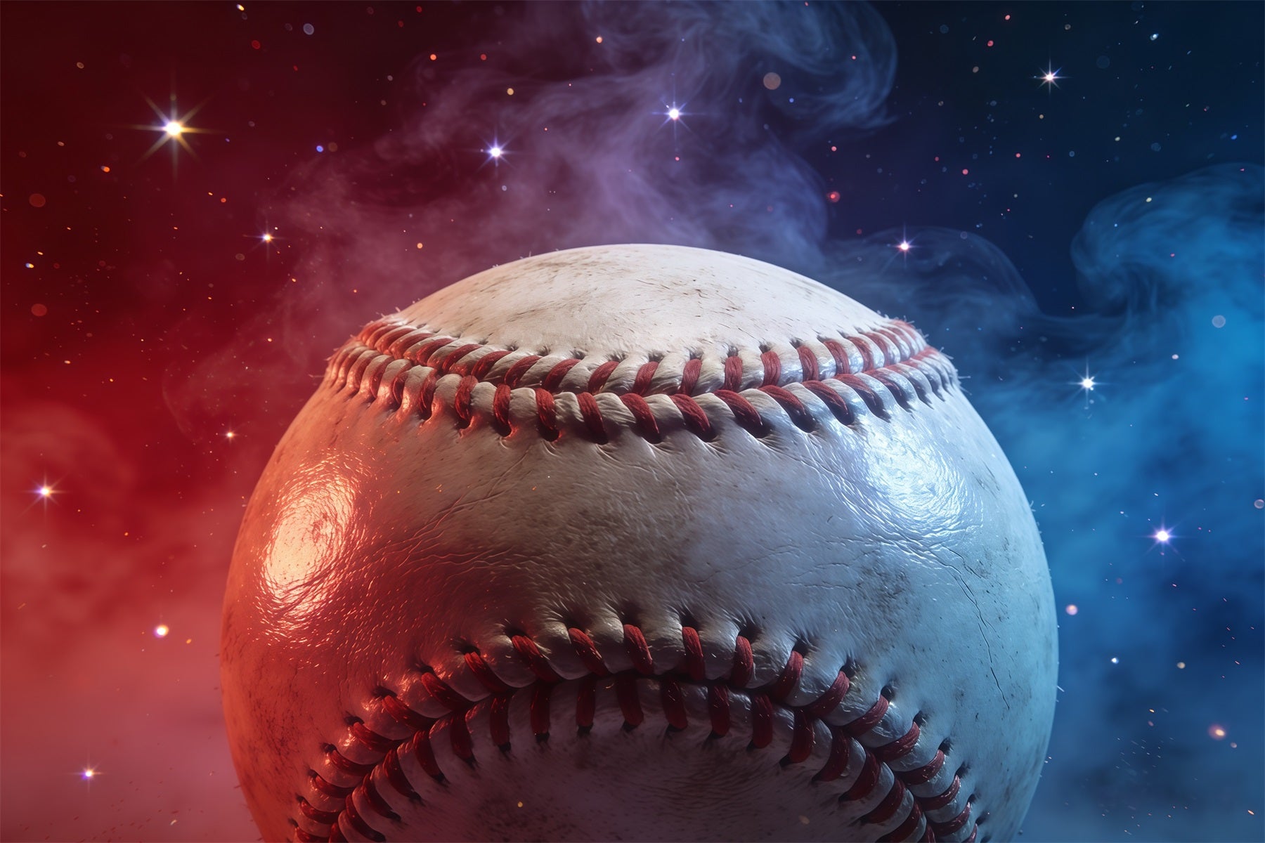 Baseball Backdrop Cosmic Red Blue Baseball Glow Sports Backdrops For Photography CSH61-188