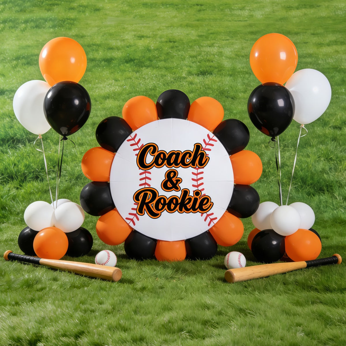 Baseball Backdrops Coach Rookie Balloon Field Sports Photography Backdrops CSH61-190