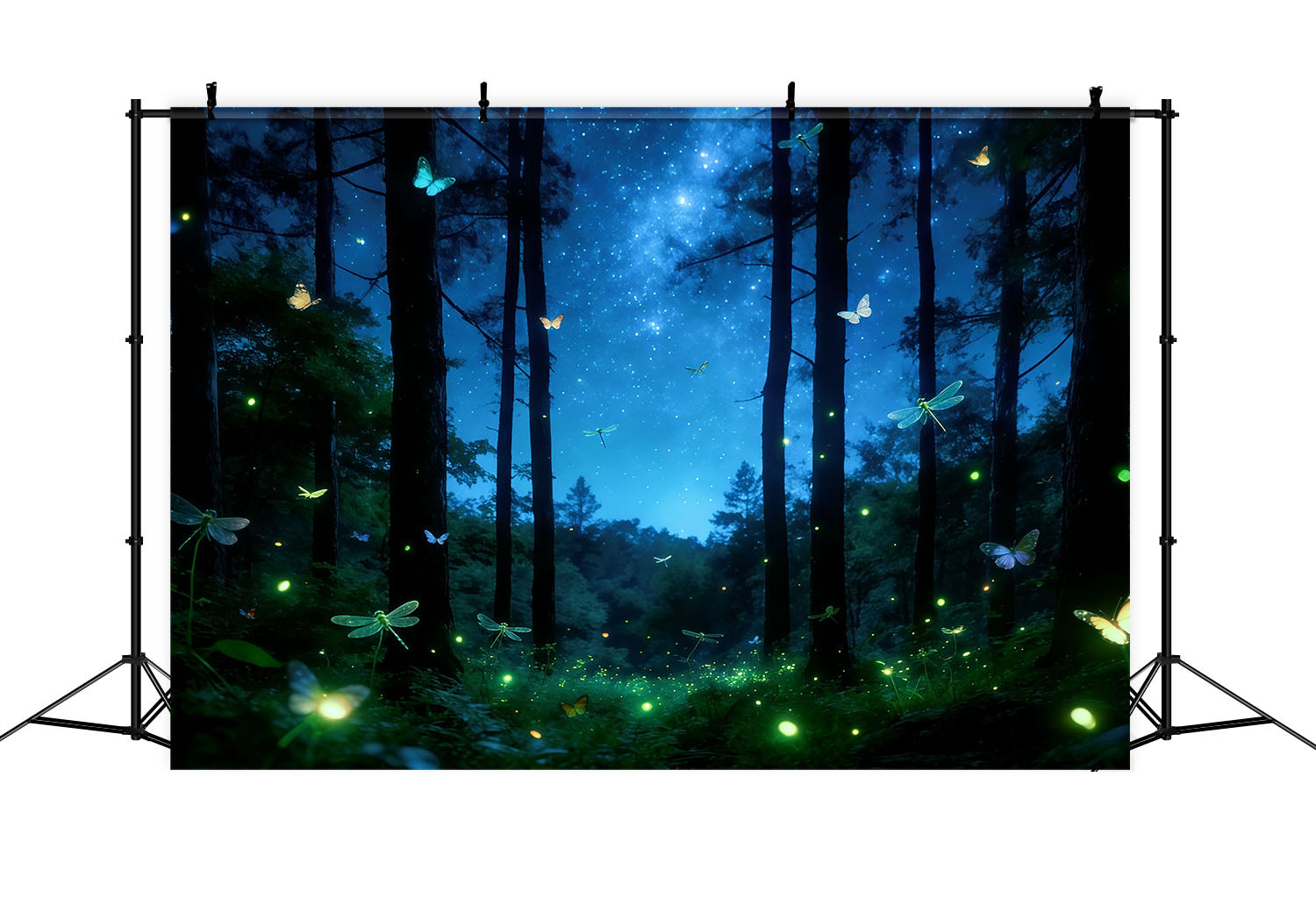 Enchanted Forest Backdrop Starlit Butterfly Dream Grove Forest Photography Backdrop CSH61-207