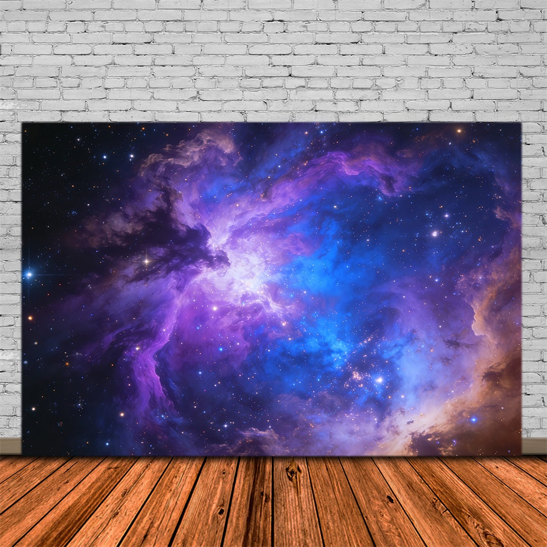 Sky Backdrops Purple Blue Cosmic Nebula Clouds Photography Backdrop CSH62-128