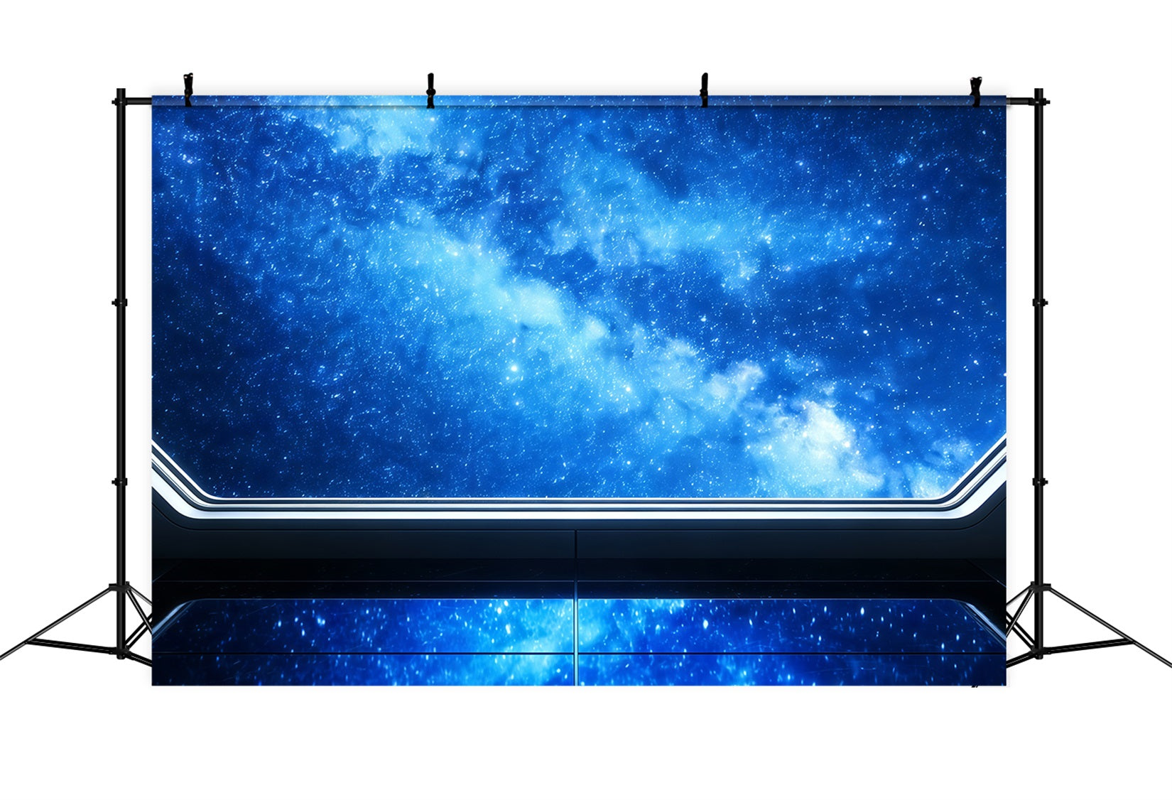 Sky Backdrop Photography Spaceship Window Star View Cloud Backdrops CSH62-132