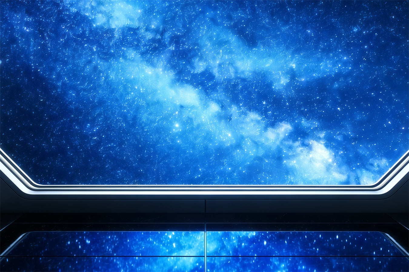 Sky Backdrop Photography Spaceship Window Star View Cloud Backdrops CSH62-132