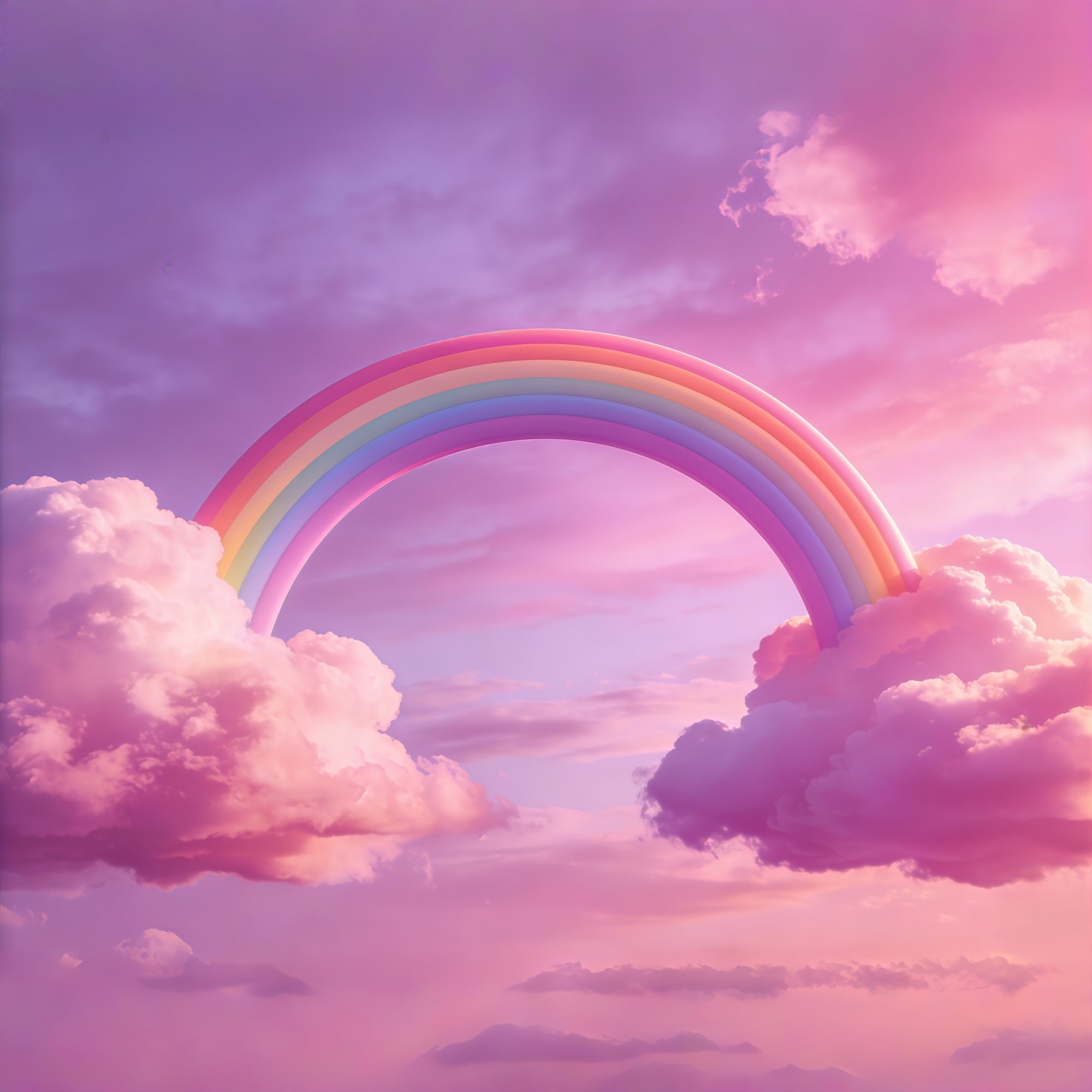 Sky And Clouds Backdrop Pastel Rainbow Pink Clouds Children Backdrops CSH62-133
