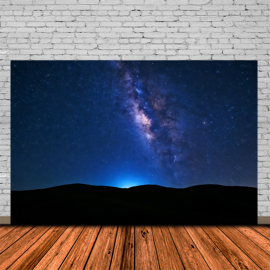 Sky With Clouds Backdrop Milky Way Dark Horizon Starry Sky Backdrop CSH62-137