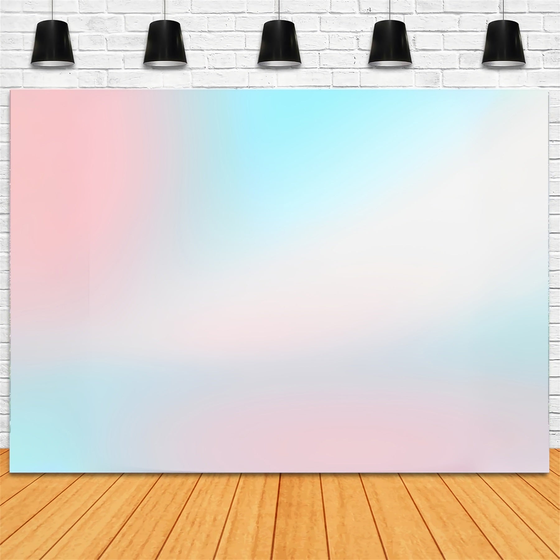 Gradient Photo Backdrop Soft Pastel Pink Blue Glow Headshot Backdrop CSH62-31