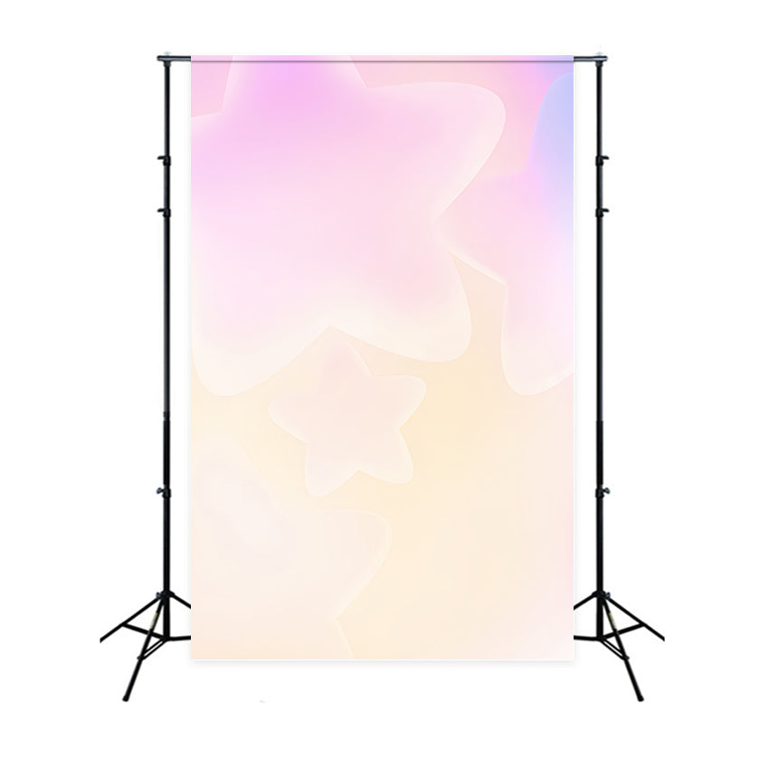 Gradient Photo Backdrop Cream Pink Purple Yellow Stars Headshot Photo Backdrop CSH62-33
