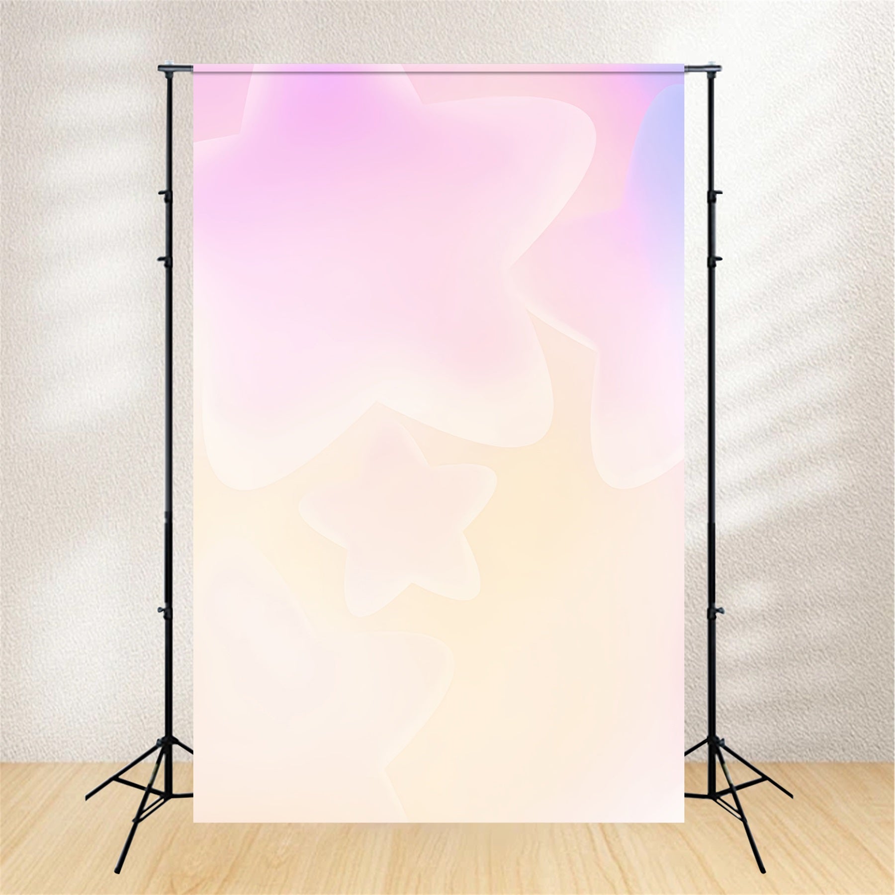 Gradient Photo Backdrop Cream Pink Purple Yellow Stars Headshot Photo Backdrop CSH62-33