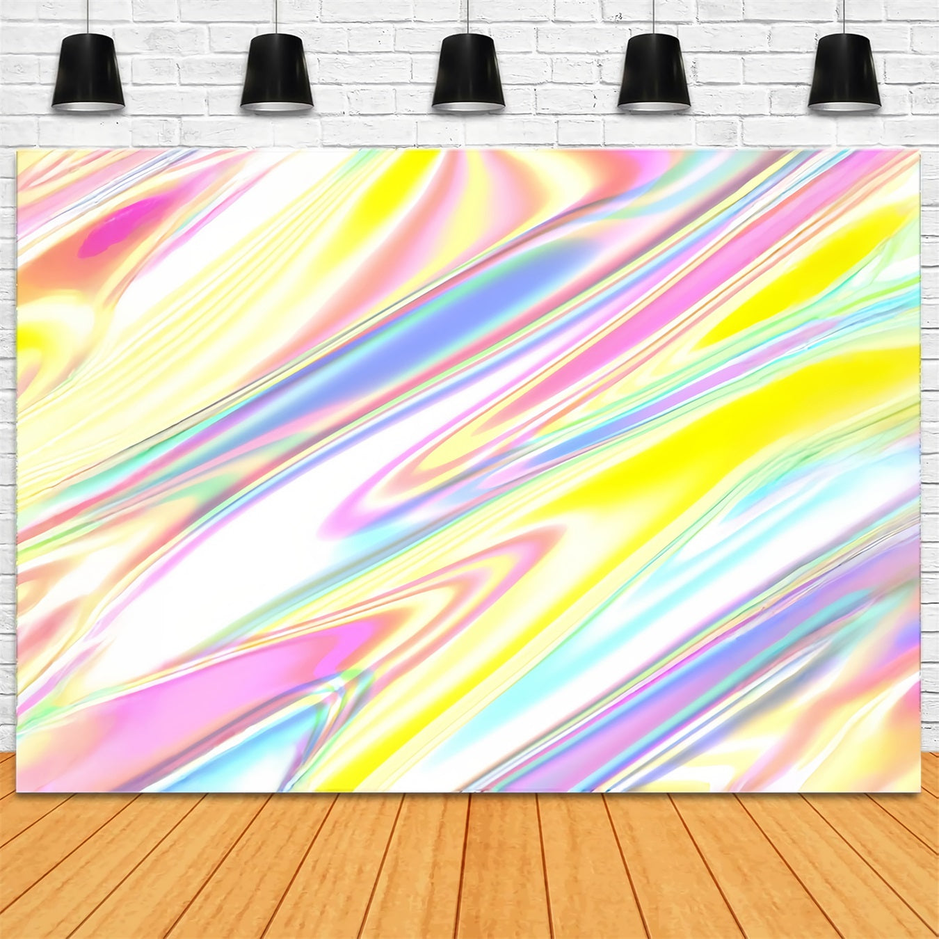 Gradient Backdrop Photography Blue Purple Yellow Flow Headshots Backdrop CSH62-40