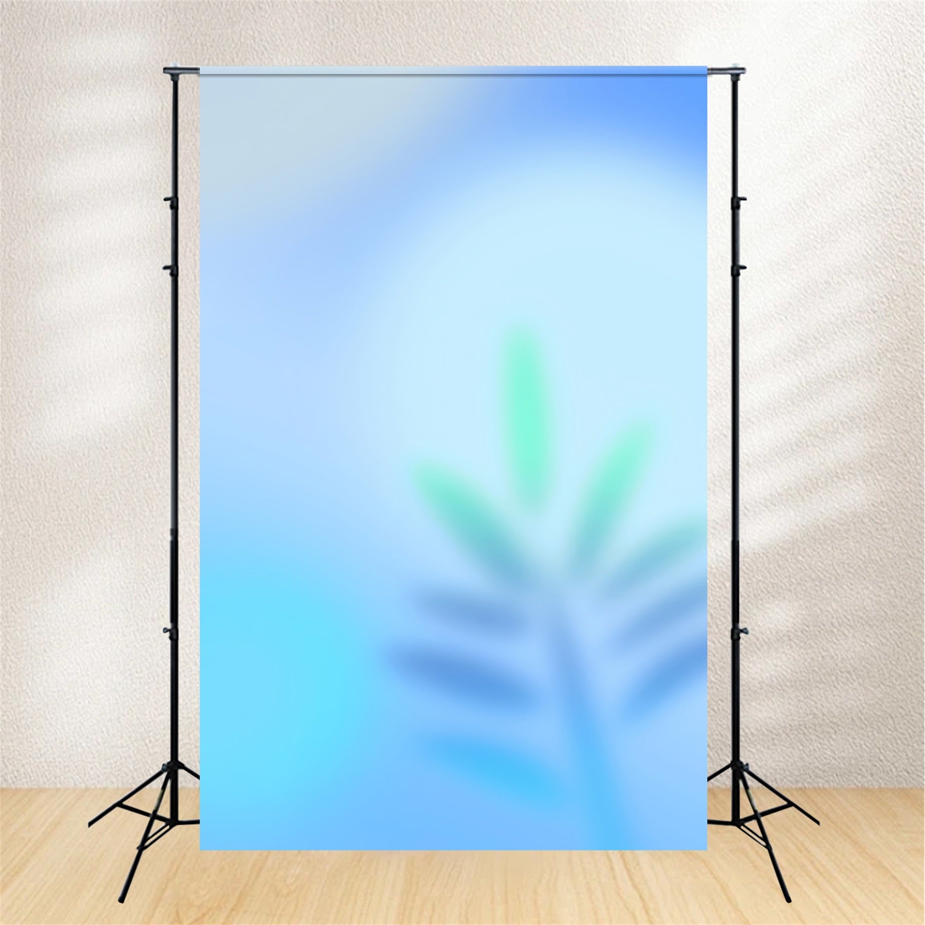 Photo Gradient Backdrop Soft Palm Green Blue Glow Backdrop For Professional Headshot CSH62-45