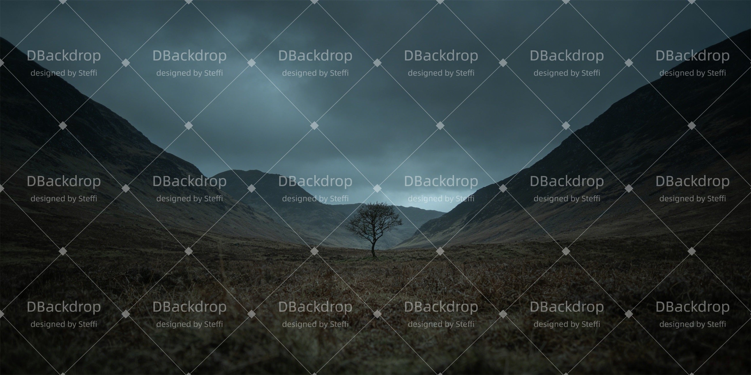 Stage Scenery Backdrops Lonely Mountain Valley Scenic Backdrops CSH66-T49