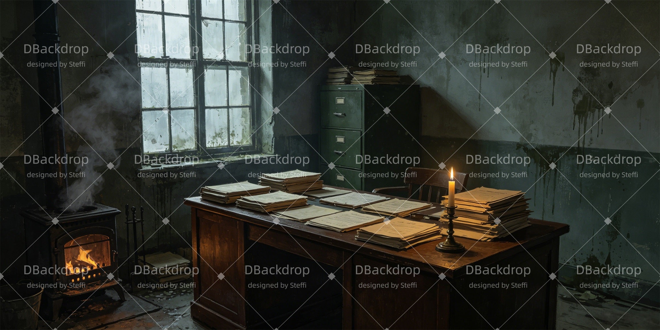 Cheap Theater Backdrops Dim Vintage Office Large Stage Backdrops CSH66-T62