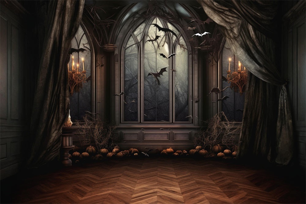 Halloween Horror Candlelit Bat Gothic Parlor Garage Door Decor CSH67-38-2 car