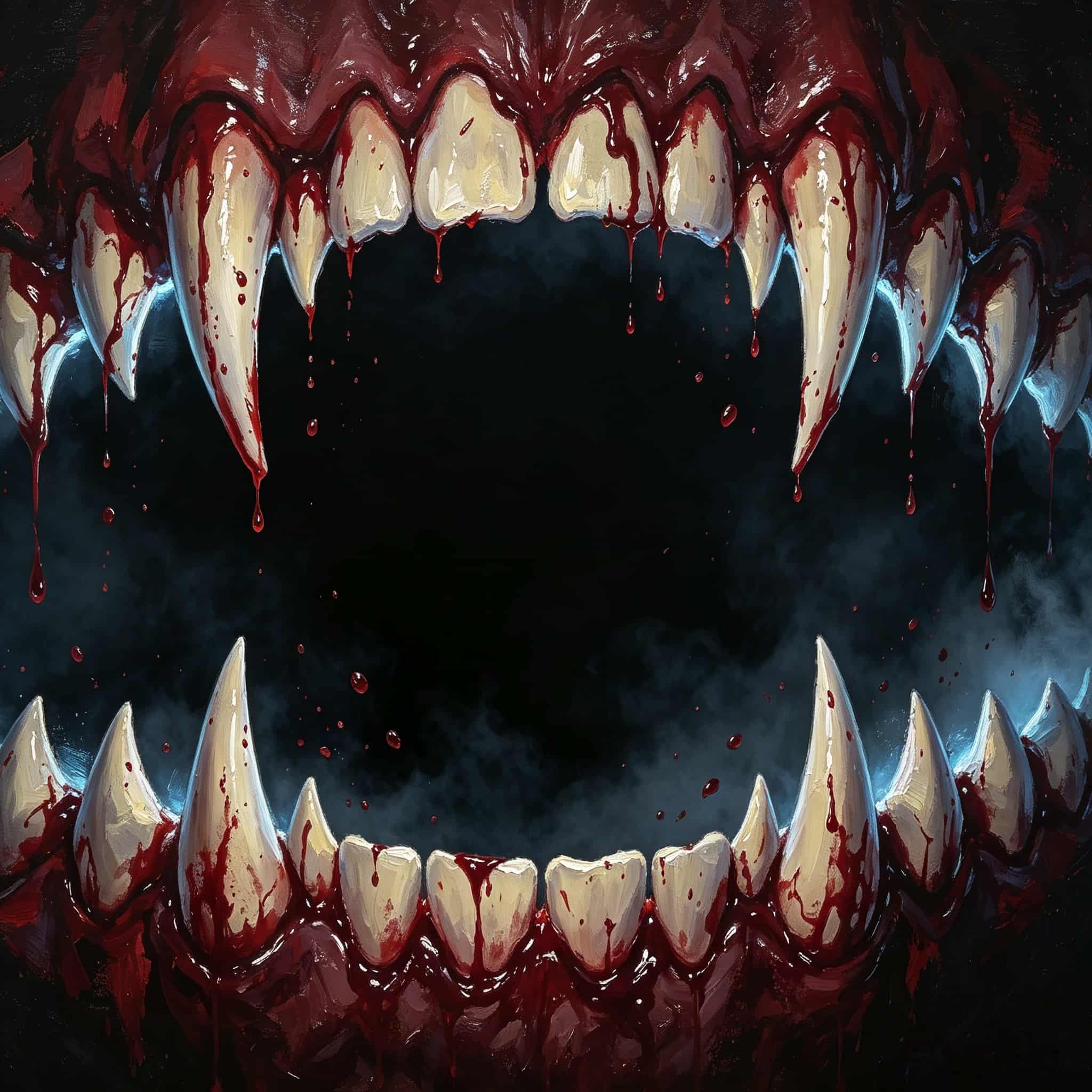 Scary Halloween Garage Door Banner Bloody Vampire Fangs Mouth Halloween Garage Door Cover CSH67-65-1 car