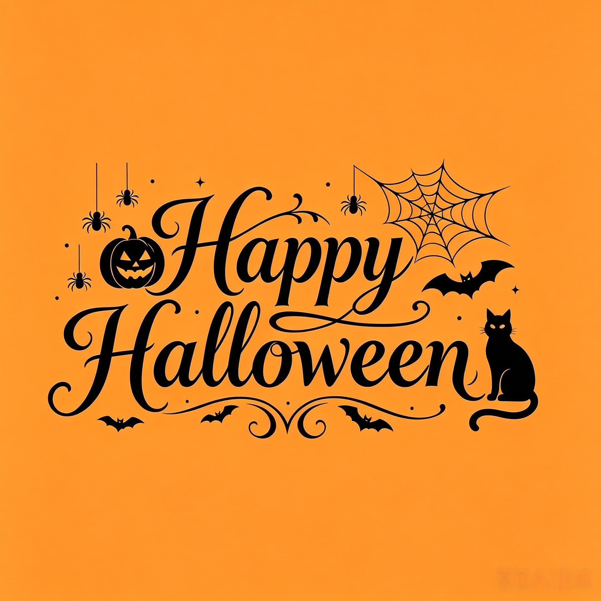 Trick or Treat Garage Door Banner Orange Cat Spiderweb Greeting Halloween Garage Door Decor CSH67-66-1 car