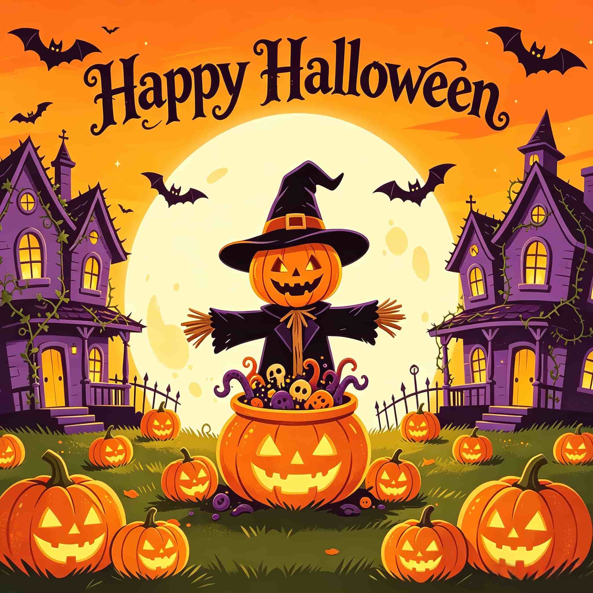 Funny Halloween Garage Door Cover Pumpkin Scarecrow Haunted Houses Halloween Garage Door Decorations CSH68-2-1 car