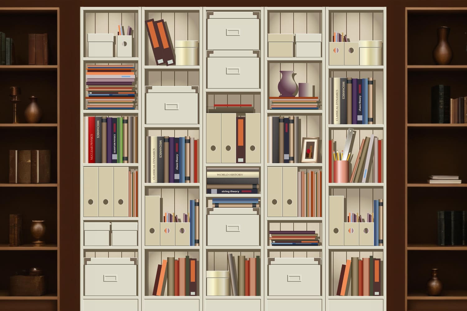 Modern Bookshelf Back to School Backdrop DBD7-46