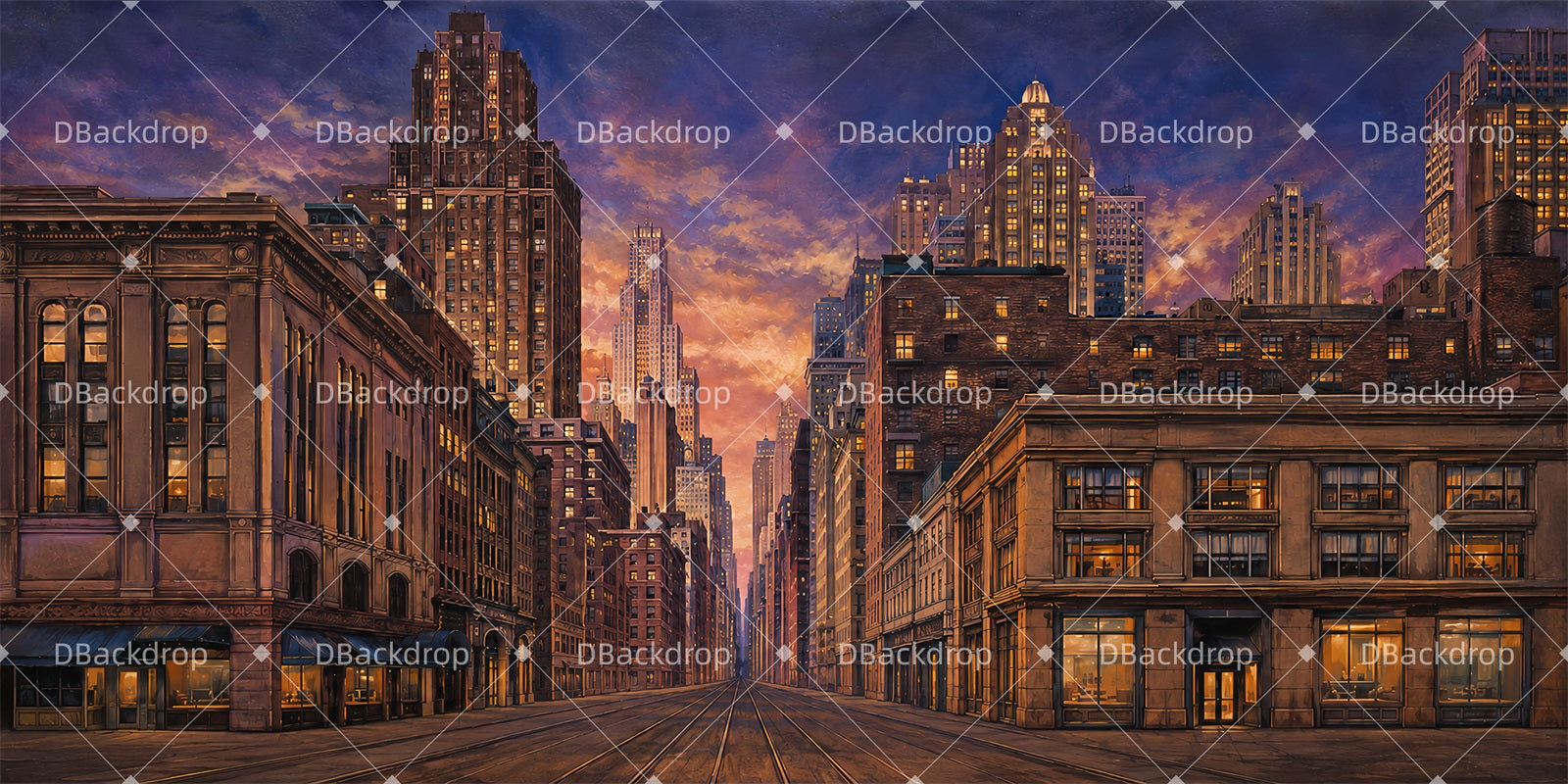 Stage Backdrop Ideas 1920s Broadway Avenue Movie Theater Backdrop DLS65-T16