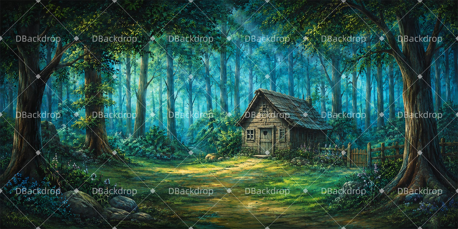 Stage Backdrop Jungle Refuge Theater Backdrops For Sale DLS65-T3
