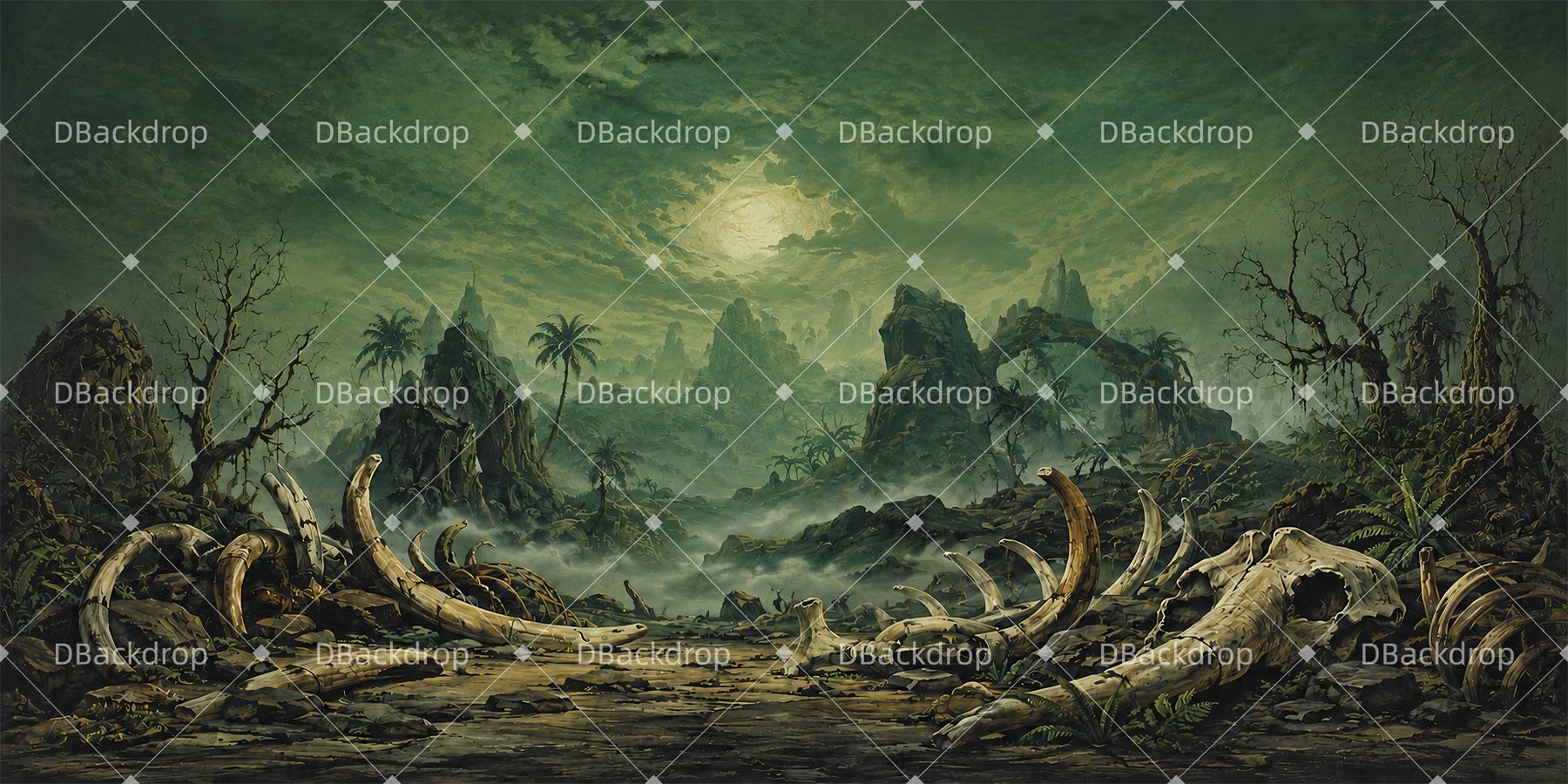 Movie Theater Backdrop Elephant Graveyard Performance Backdrop DLS65-T6