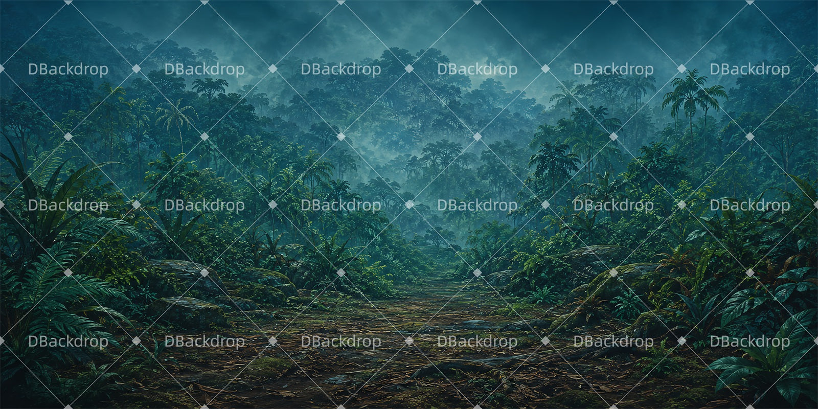 Forest Stage Backdrop Safari Camp Scenery Backdrops For Theater DLS65-T9