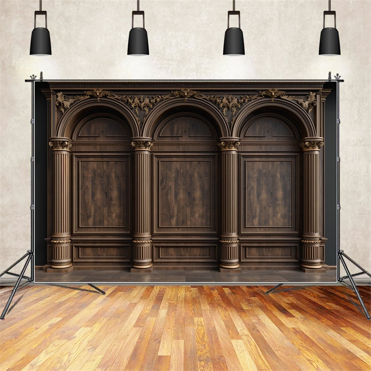 Mothers Day Photo Backdrop Vintage Wood Carving Archway Backdrop GQ2-135