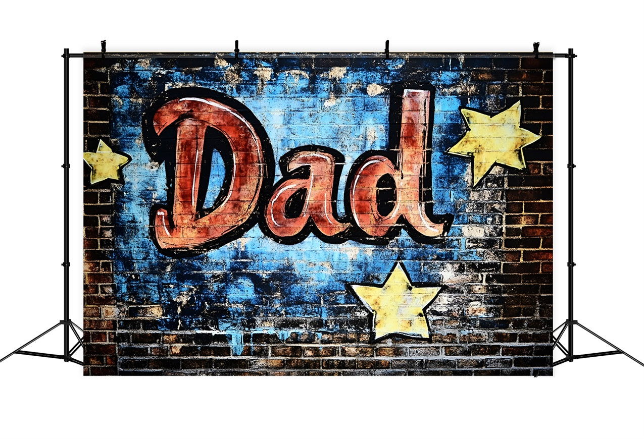 Father's Day Backdrop Graffiti Dad Starry Wall Backdrop GQ2-206