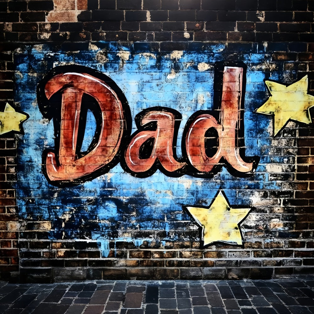 Father's Day Backdrop Graffiti Dad Starry Wall Backdrop GQ2-206