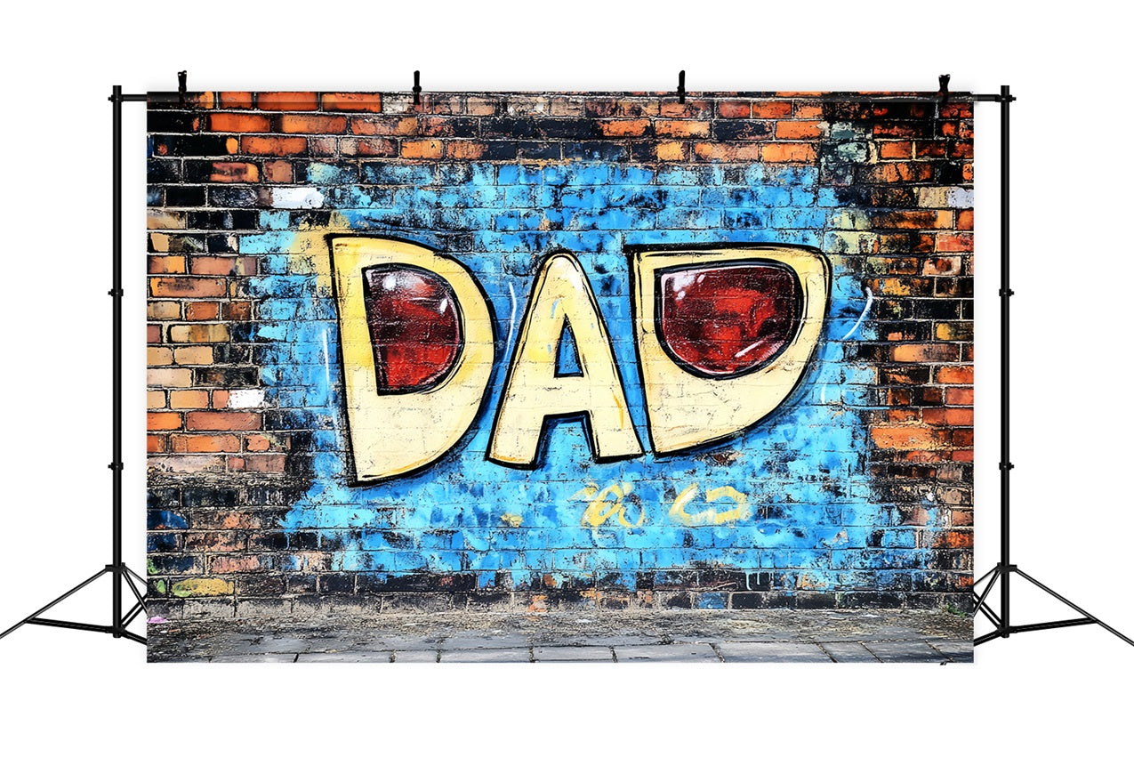 Fathers Day Backdrop Funky Graffiti Dad Wall Backdrop GQ2-207