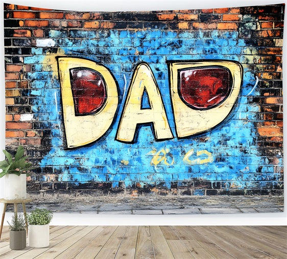 Fathers Day Backdrop Funky Graffiti Dad Wall Backdrop GQ2-207