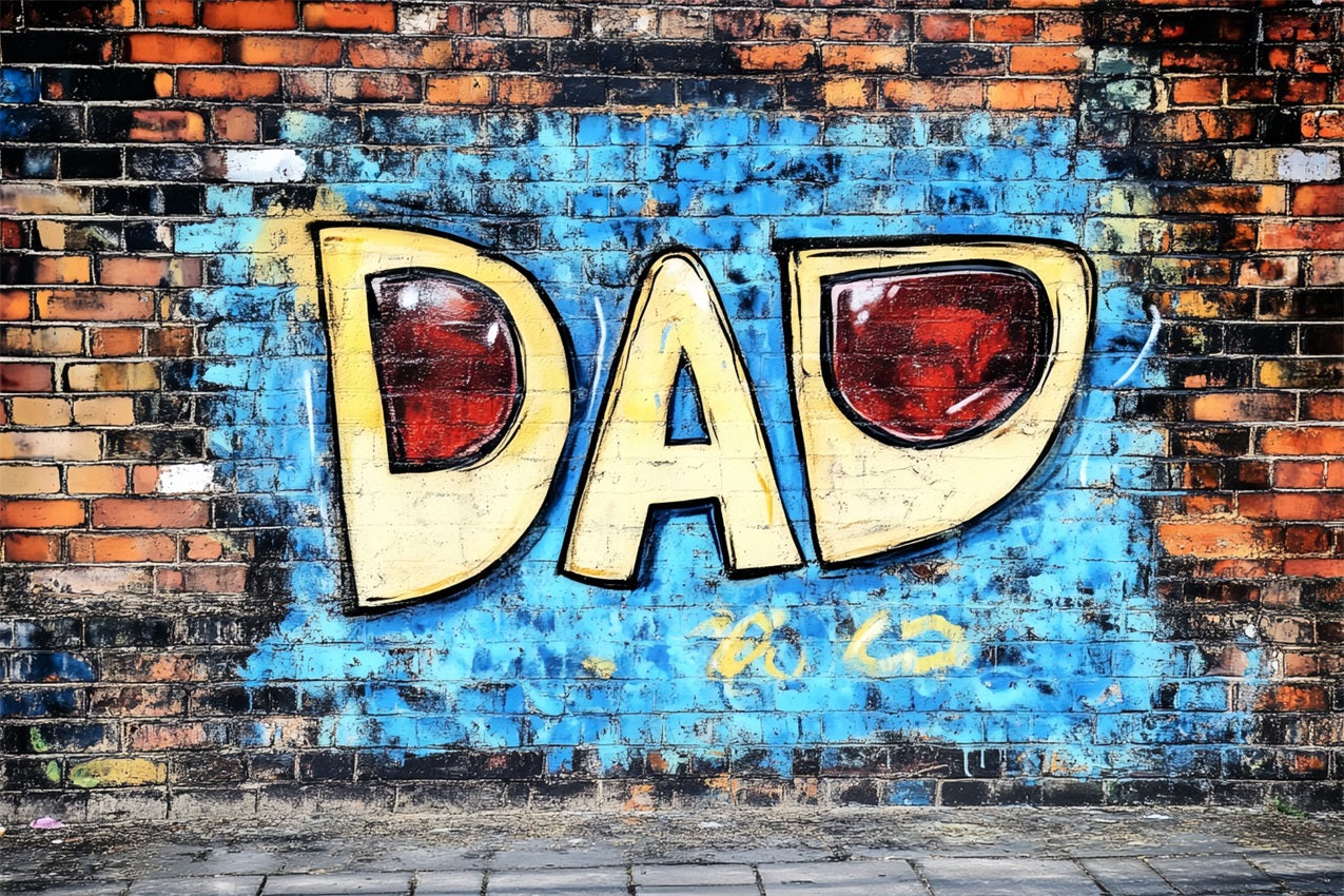 Fathers Day Backdrop Funky Graffiti Dad Wall Backdrop GQ2-207