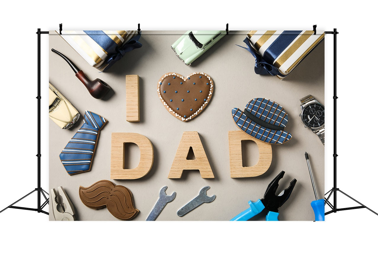 Fathers Day Backdrops Dad Ever Tool Set Backdrop GQ2-208