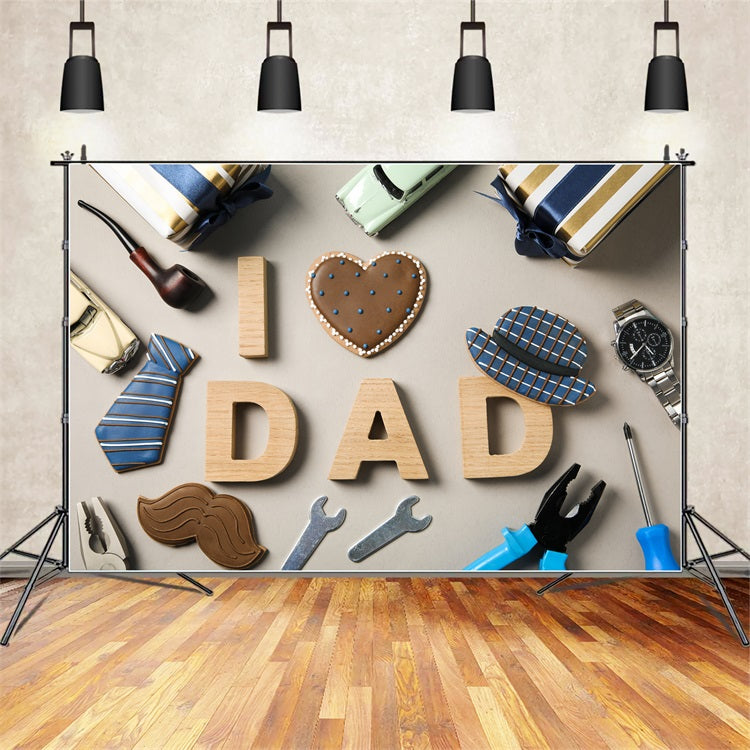 Fathers Day Backdrops Dad Ever Tool Set Backdrop GQ2-208
