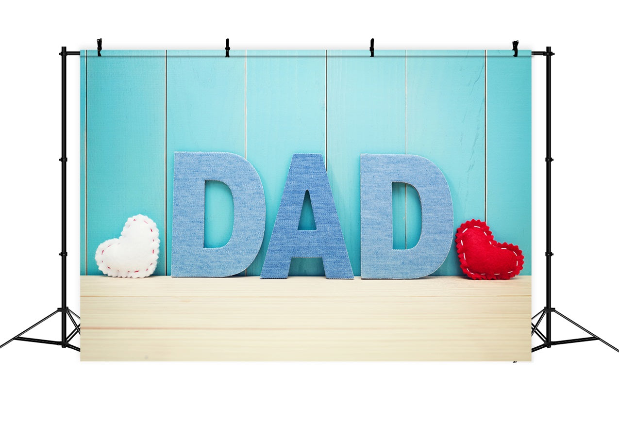 Father's Day Backdrops Wooden Denim Dad Backdrop GQ2-209