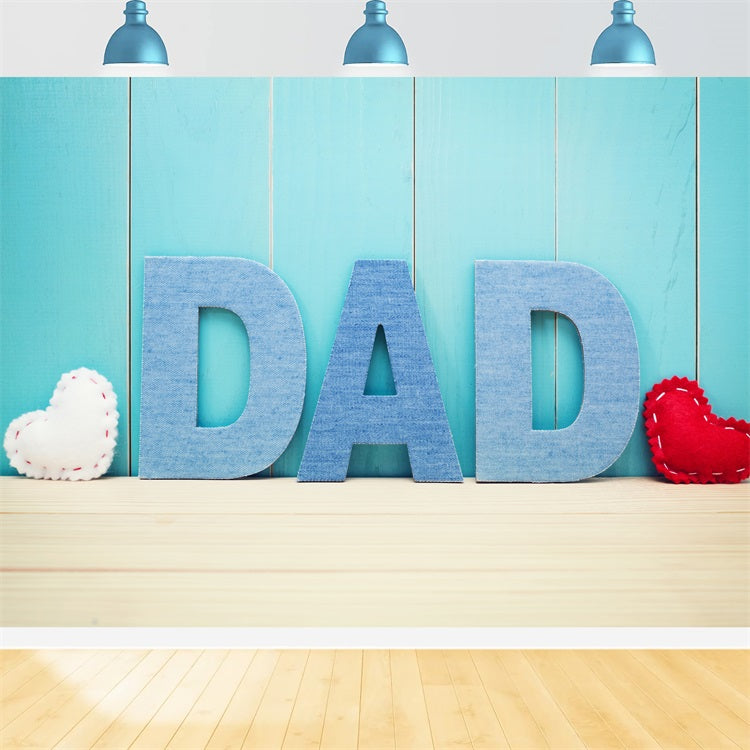 Father's Day Backdrops Wooden Denim Dad Backdrop GQ2-209