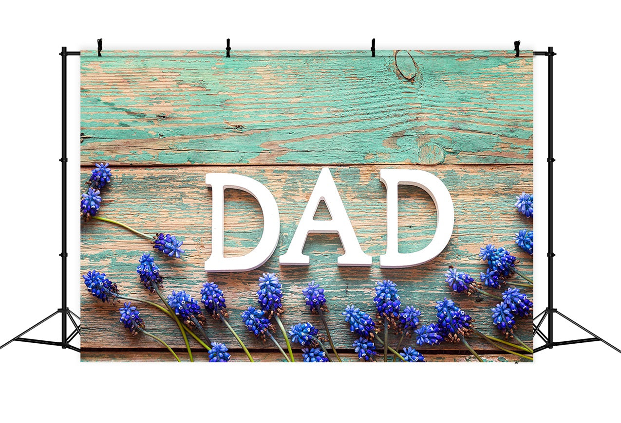 Father's Day Photo Backdrop Rustic Wood Floral Backdrop GQ2-210