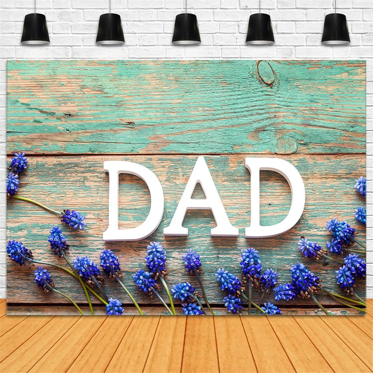 Father's Day Photo Backdrop Rustic Wood Floral Backdrop GQ2-210