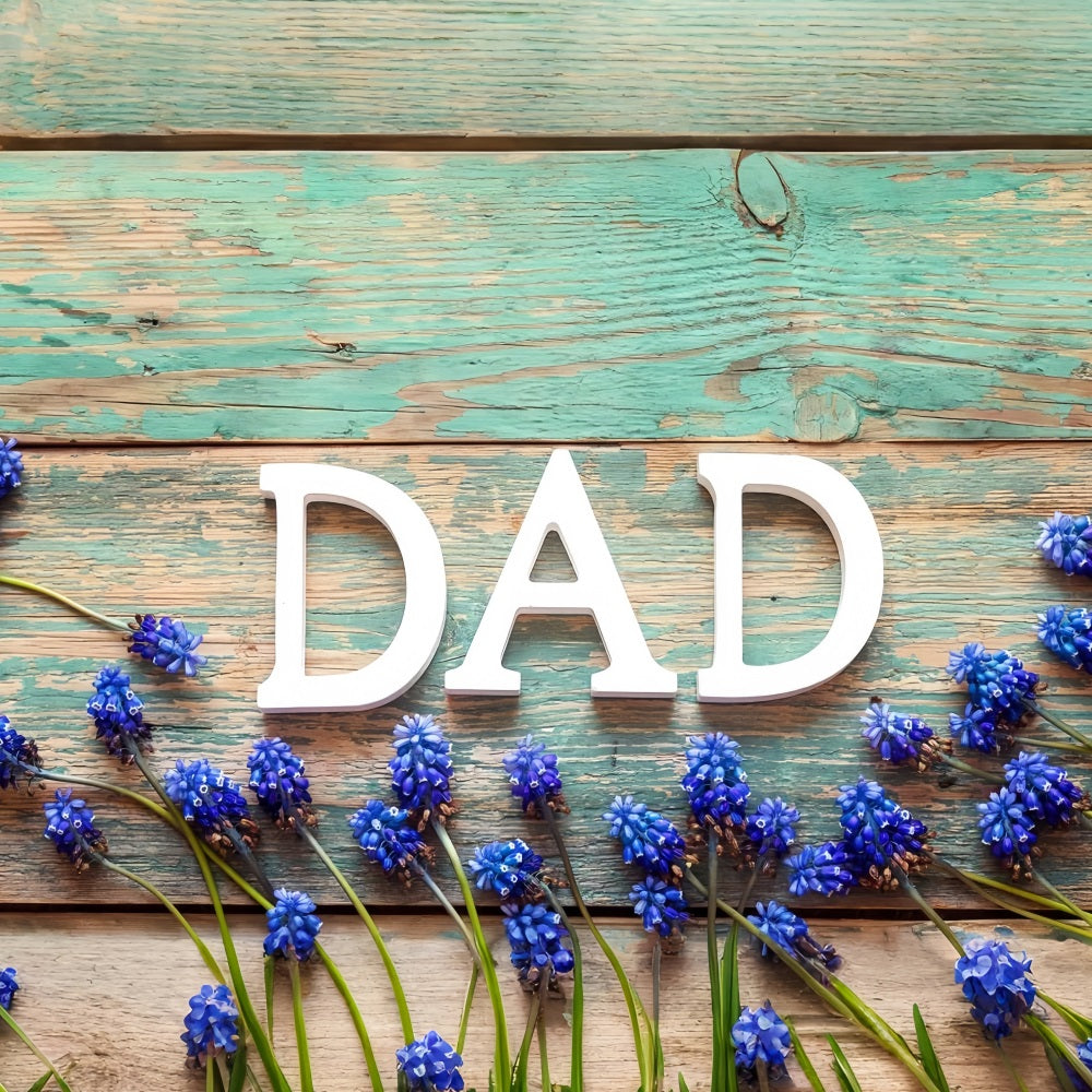 Father's Day Photo Backdrop Rustic Wood Floral Backdrop GQ2-210