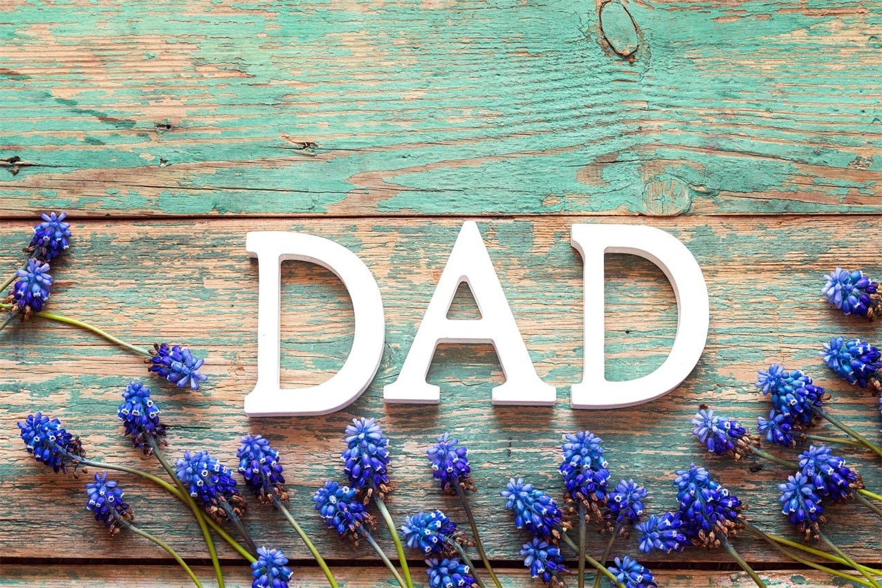 Father's Day Photo Backdrop Rustic Wood Floral Backdrop GQ2-210