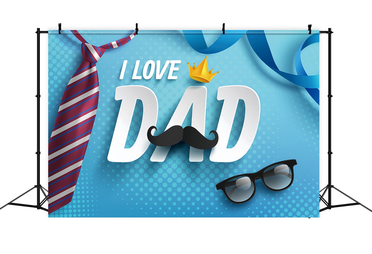 Fathers Day Photo Backdrop Blue Celebration Backdrop GQ2-212