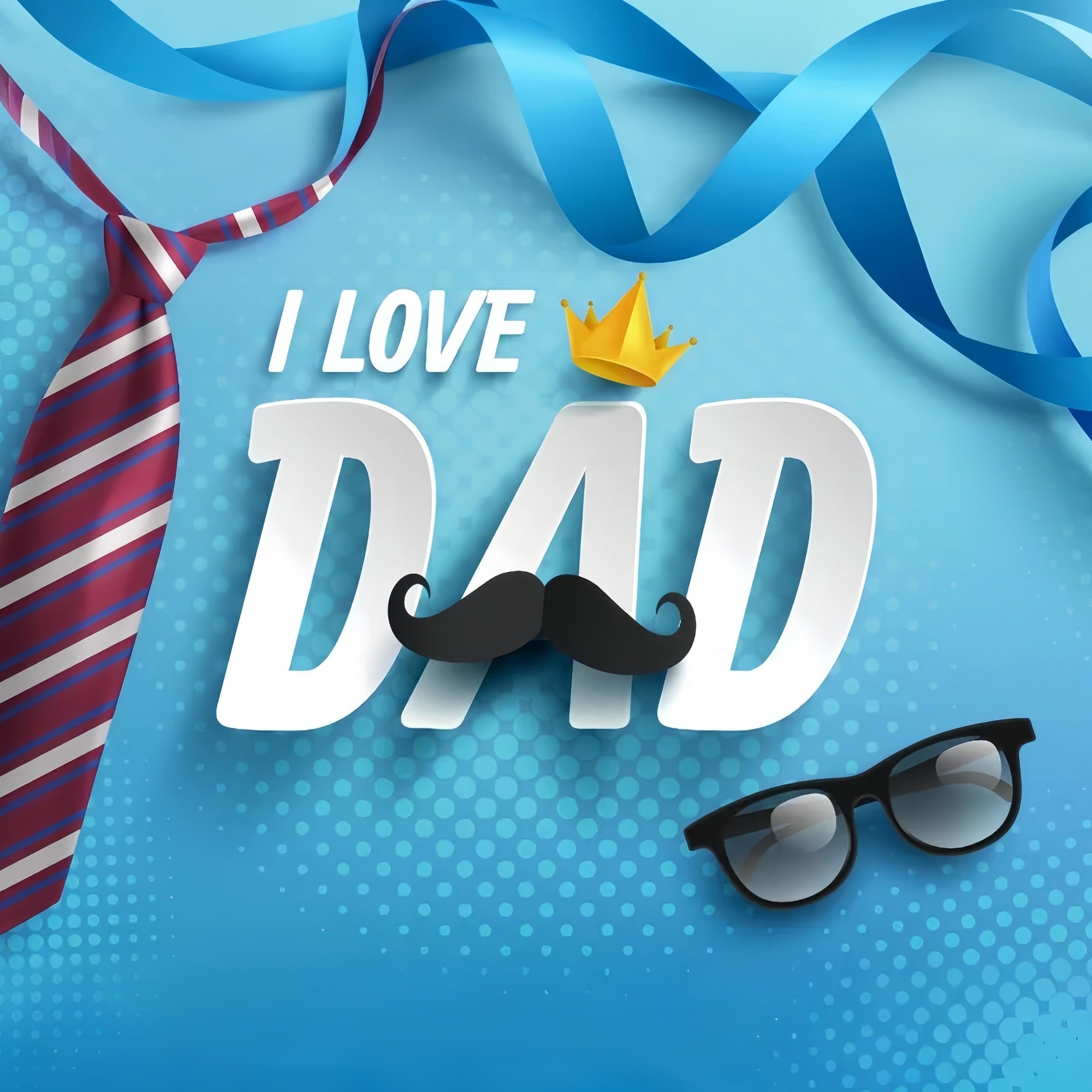 Fathers Day Photo Backdrop Blue Celebration Backdrop GQ2-212