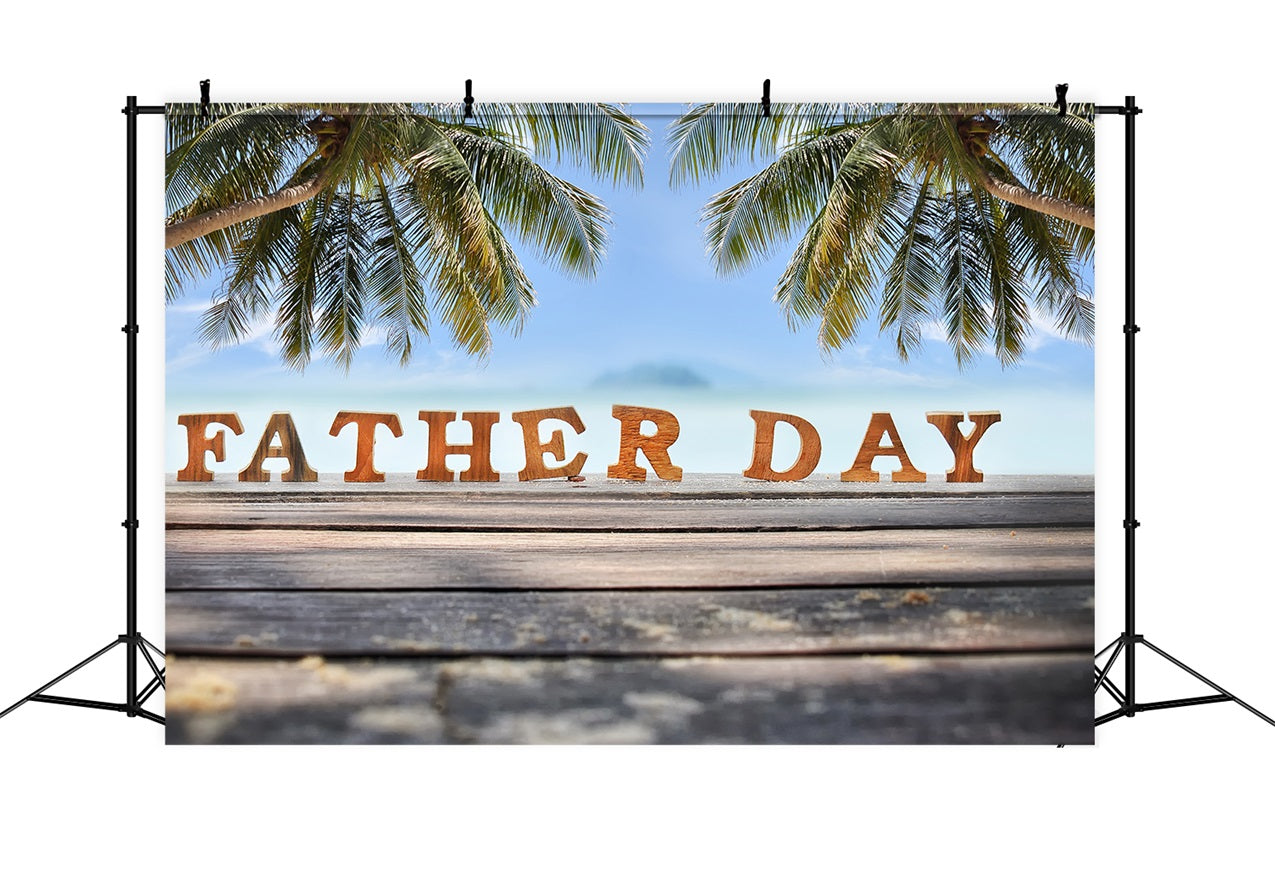 Fathers Day Photo Backdrop Ideas Wooden Lettering Beach Backdrop GQ2-233