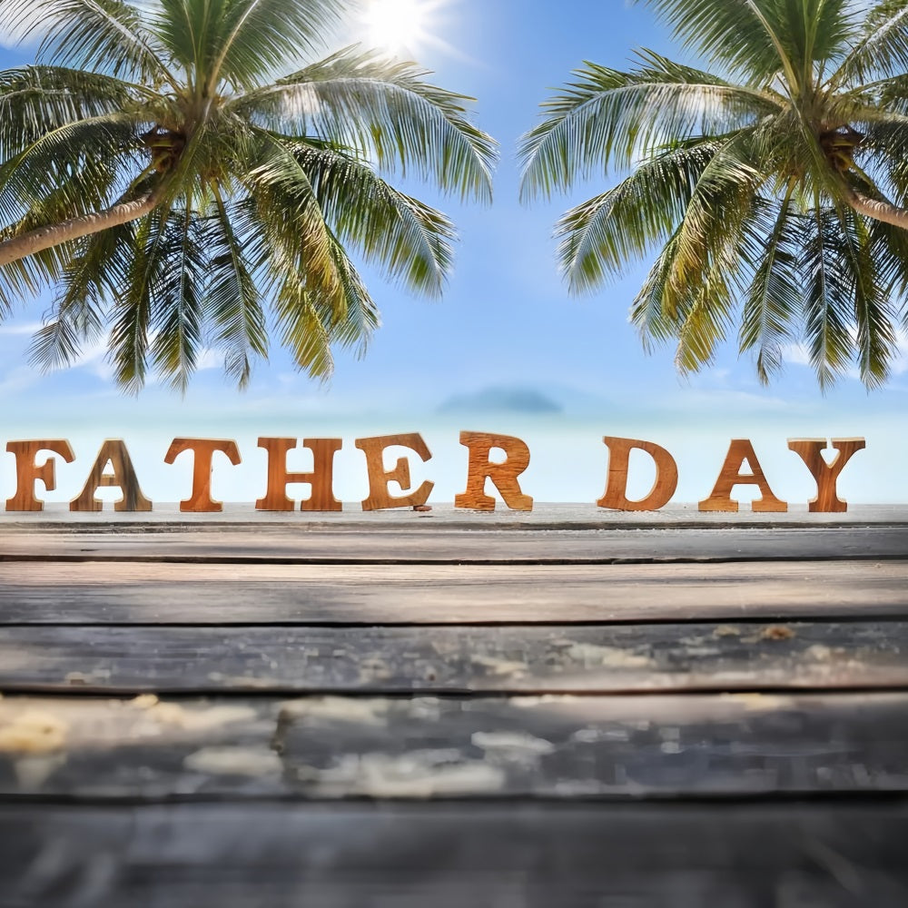 Fathers Day Photo Backdrop Ideas Wooden Lettering Beach Backdrop GQ2-233