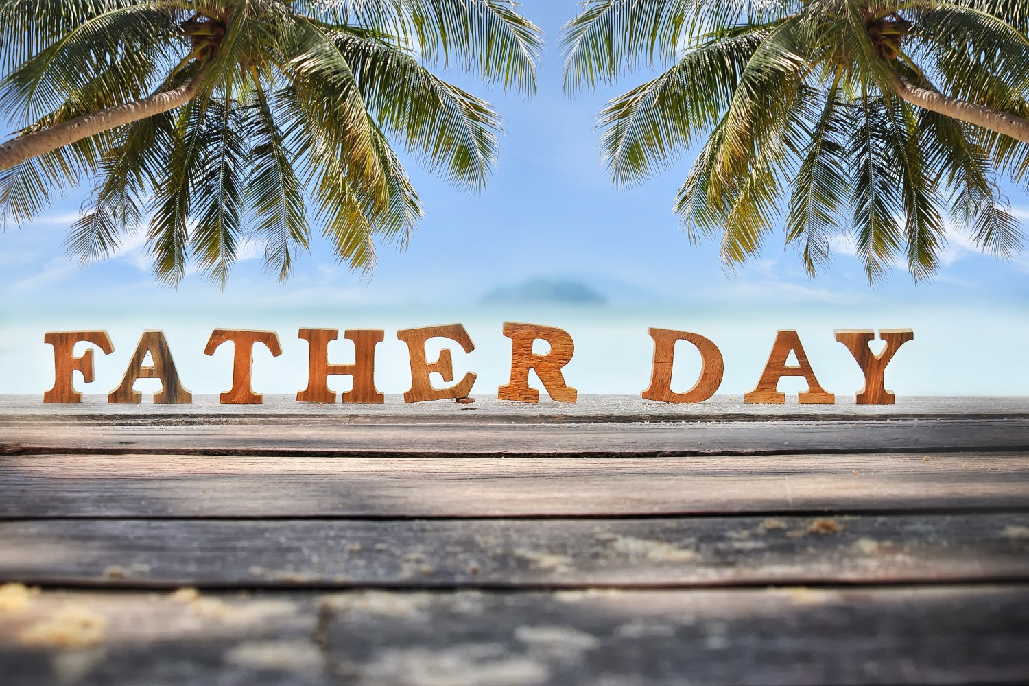 Fathers Day Photo Backdrop Ideas Wooden Lettering Beach Backdrop GQ2-233
