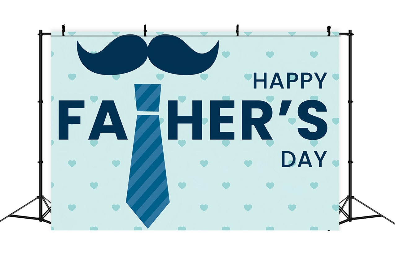 Fathers Day Photo Booth Backdrop Tie Mustache Backdrop GQ2-234