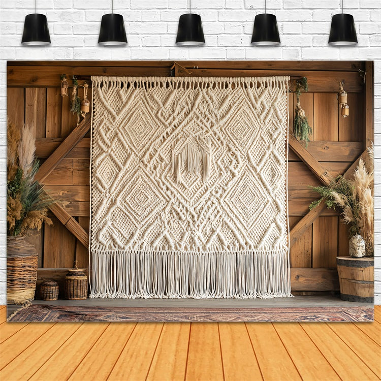 Boho Backdrop Macrame Wall Chic Fringe Backdrop GQ2-49
