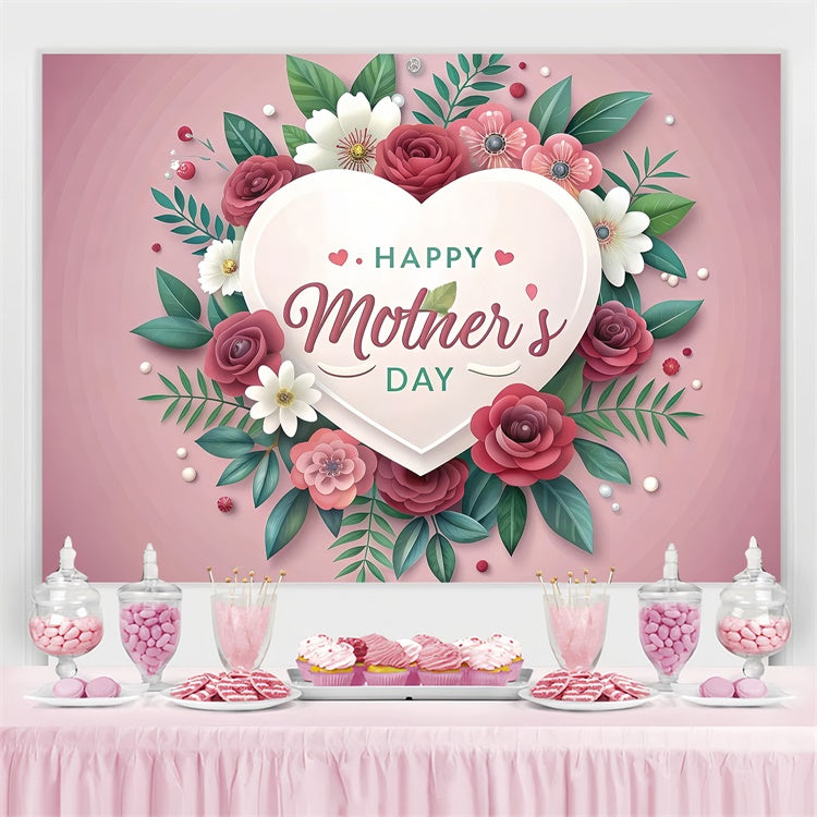 Mothers Day Backdrops Soft Blooming Floral Personalized Backdrop GQ3-161