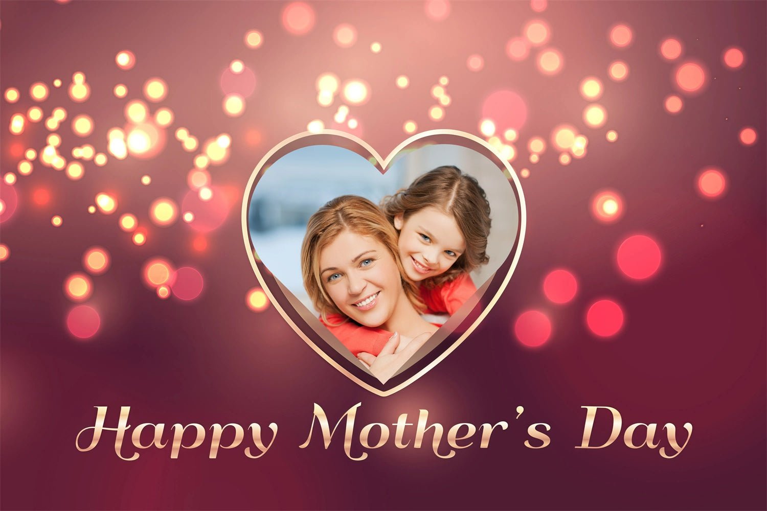 Mothers Day Backdrop Ideas Elegant Gold Bokeh Personalized Backdrop GQ3-192