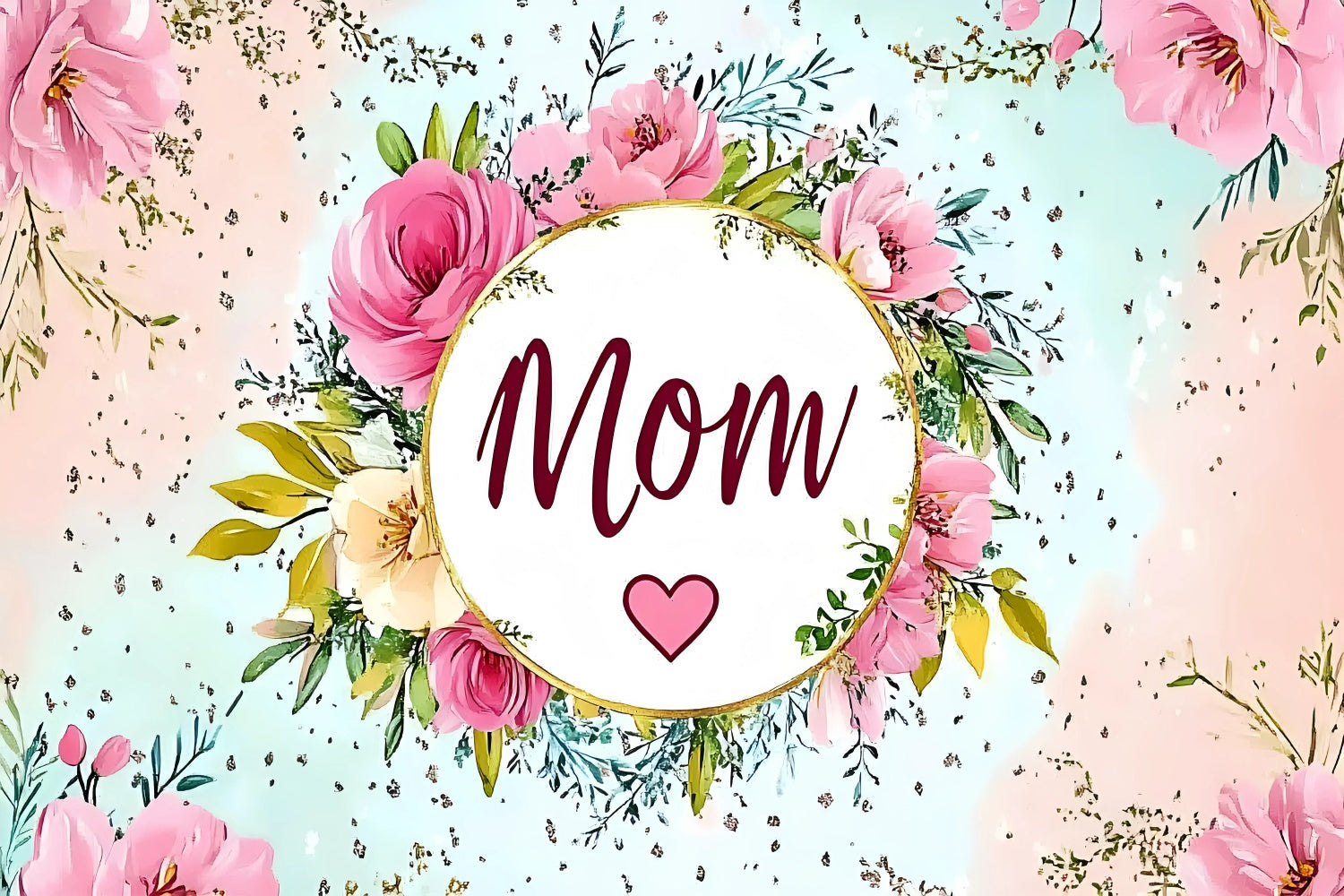 Backdrops For Mother's Day Pastel Bloom Floral Customized Backdrop GQ3-198